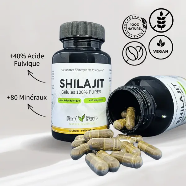 gélules de shilajit de la marque feel pure