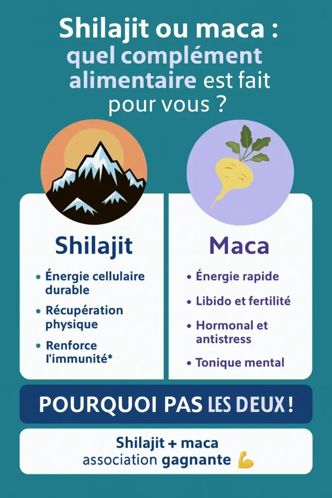 comparatif maca et shilajit