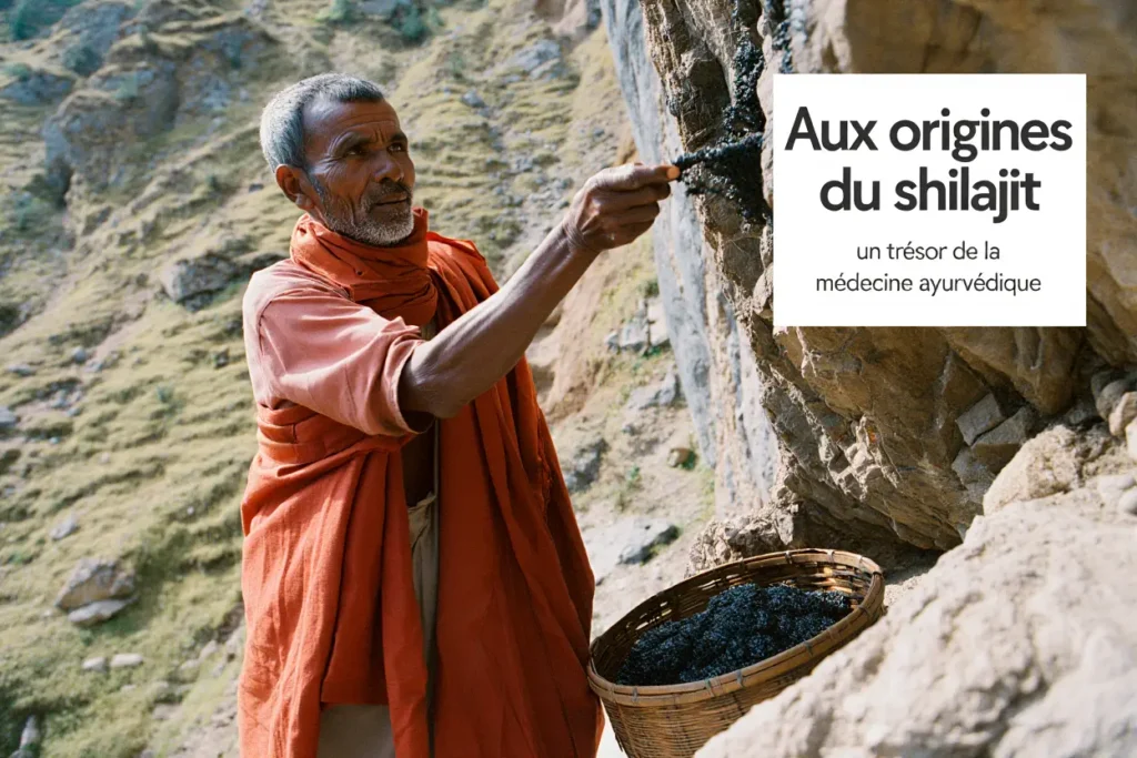 personne qui récolte du shilajit