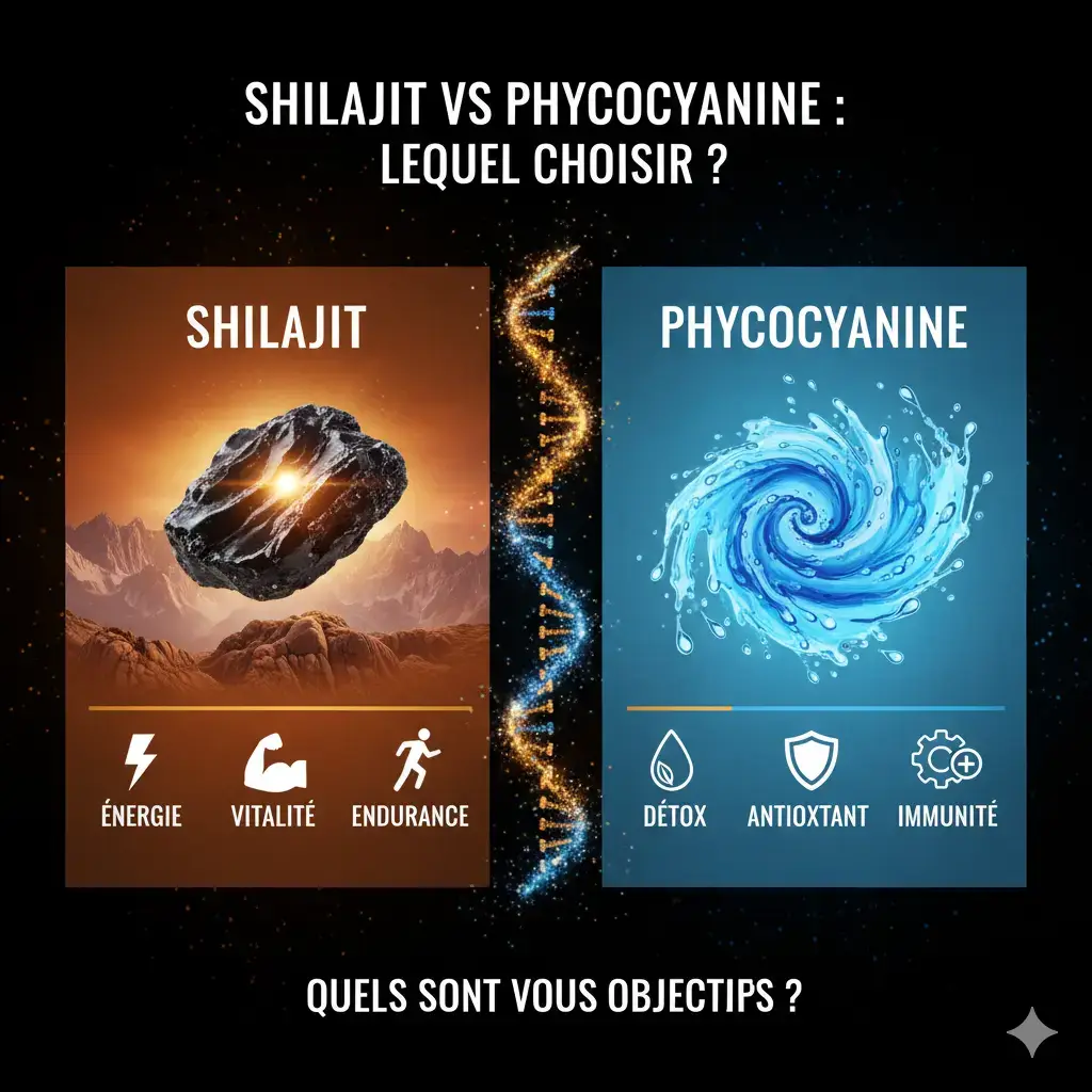 choix entre phycocyanine et shilajit