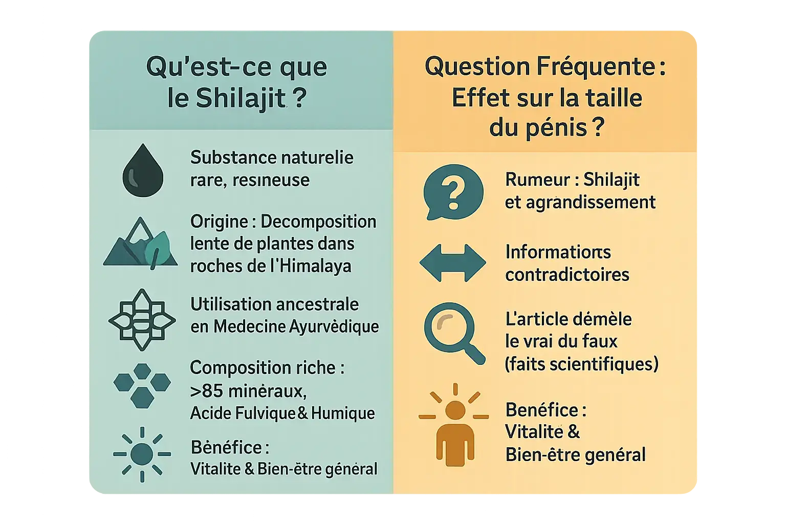 Shilajit en résine noire sur fond de montagnes himalayennes