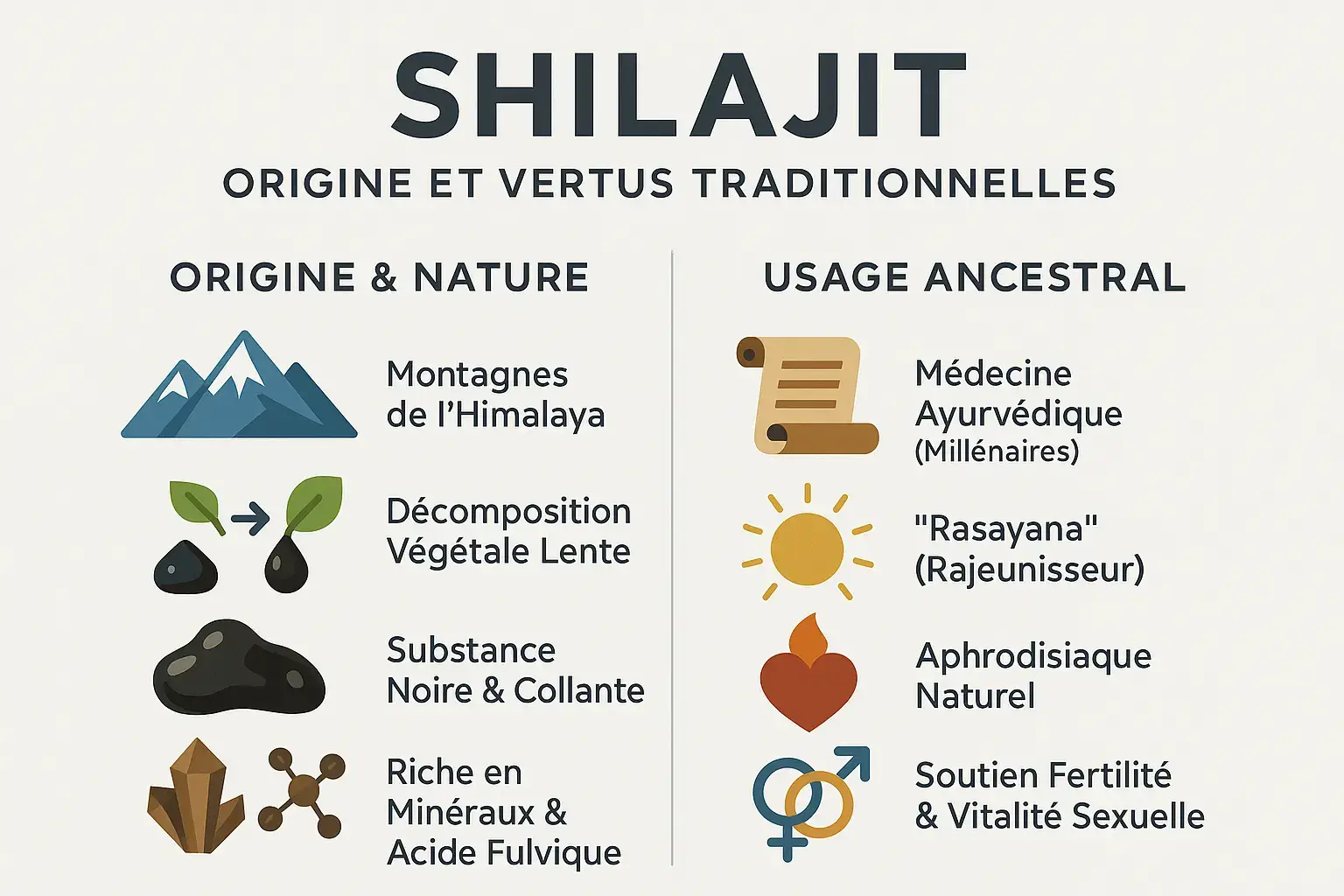 Shilajit sous forme de résine naturelle