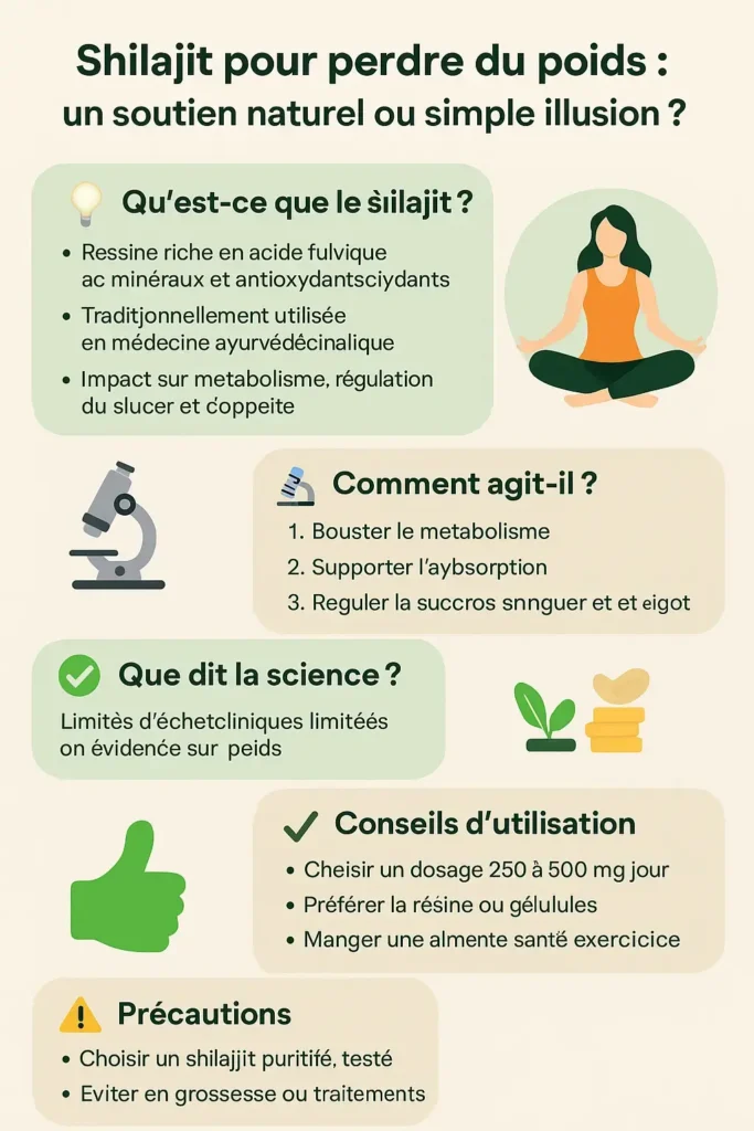 effets du shilajit sur la perte de poids
