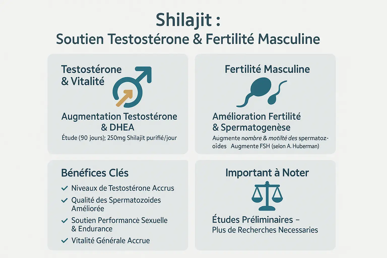 Shilajit, testostérone et fertilité masculine