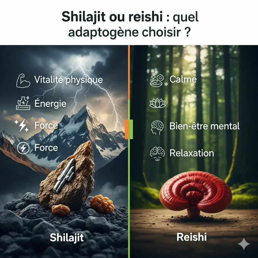 shilajit vs reishi choix